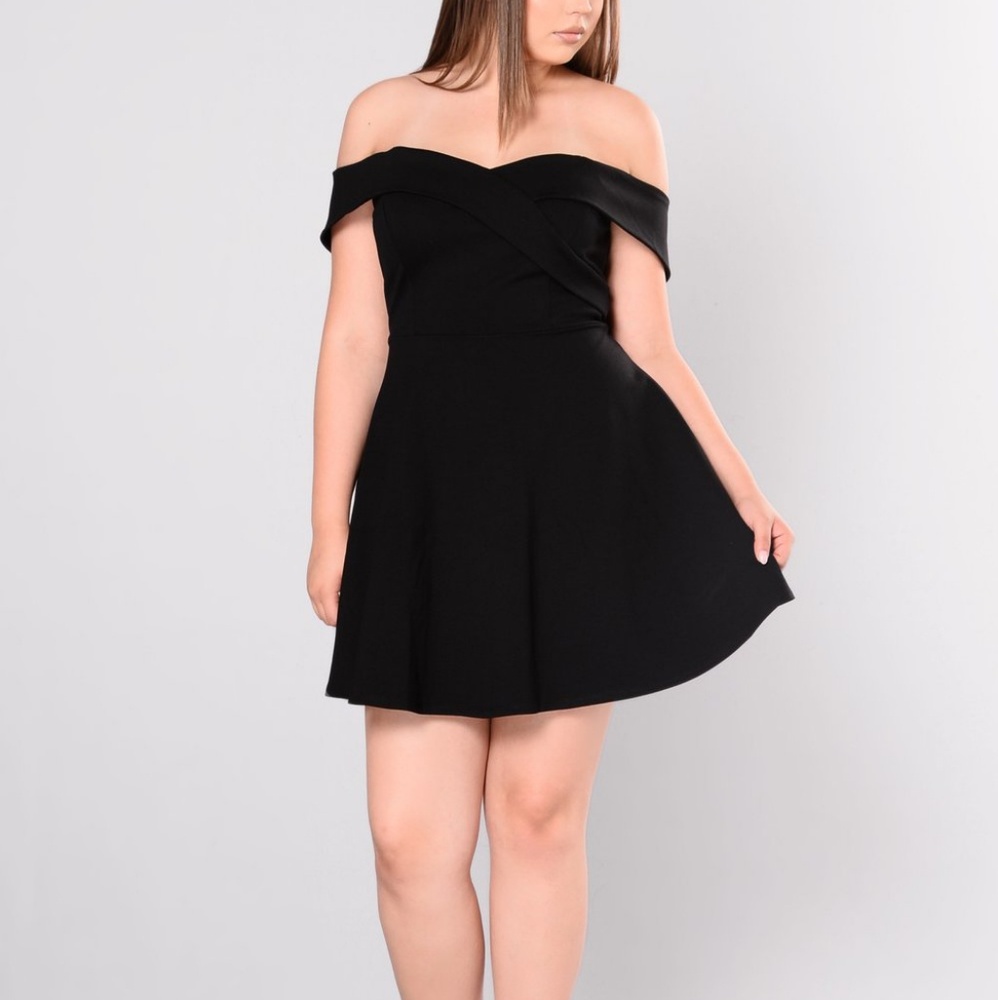 Off shoulder black dress